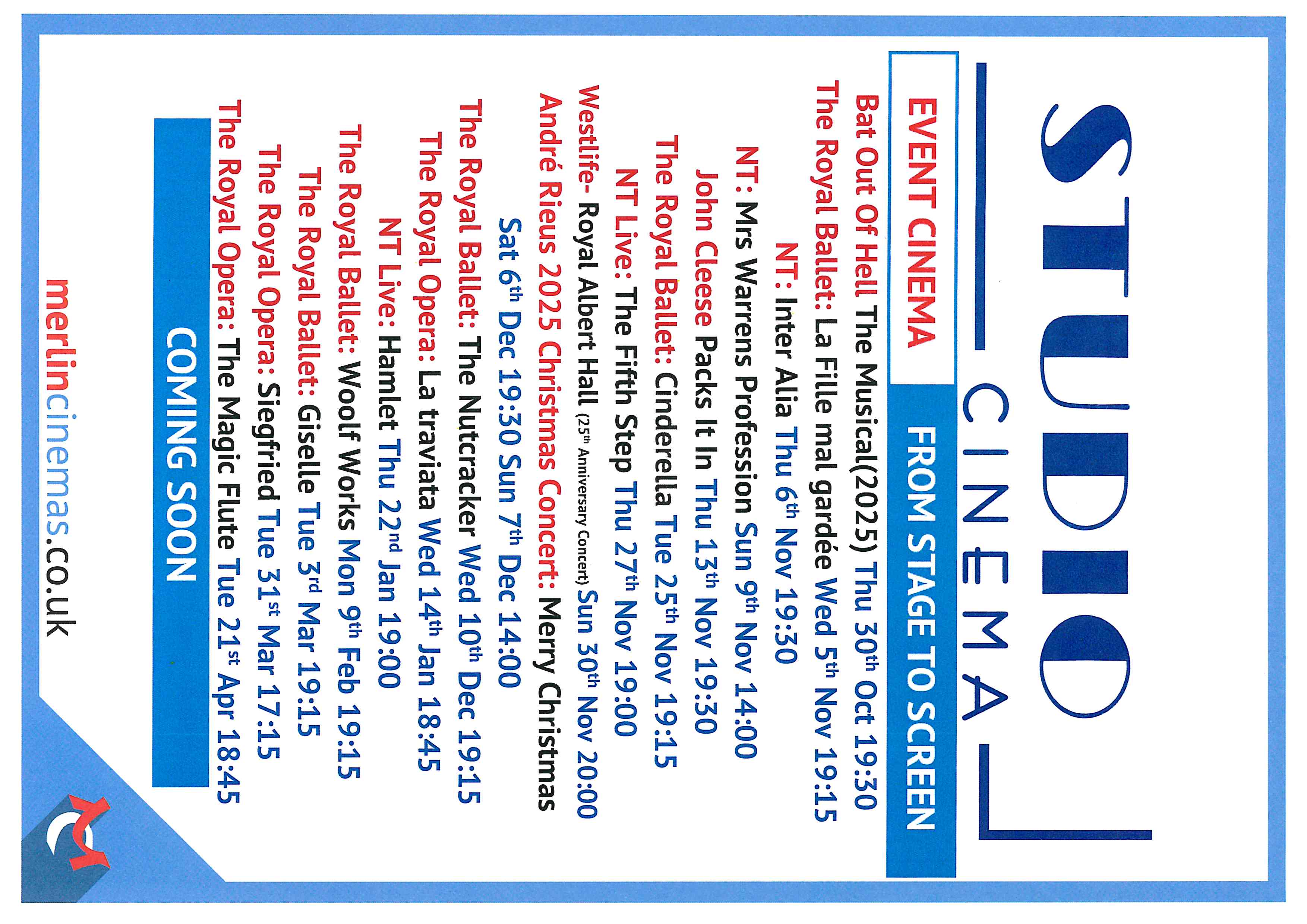 Studio Event Cinema from Stage to Screen